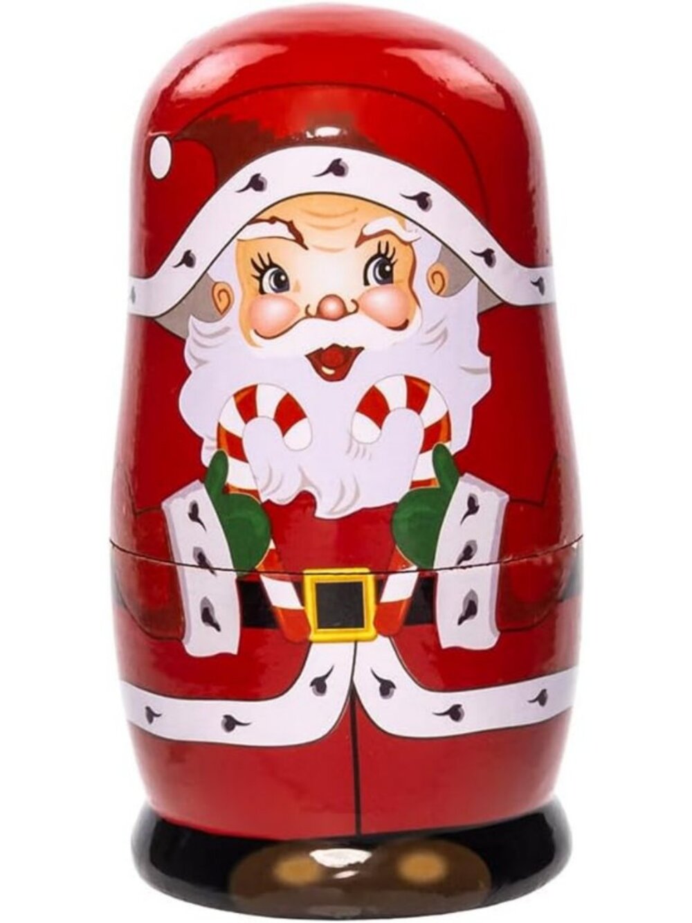 Charming 4.3-inch Santa Nesting Doll Set - Festive Holiday Decor & Gift Idea